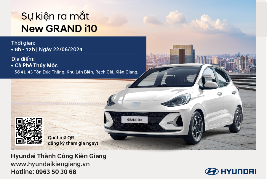 Poster Ra mắt Grand i10 2024